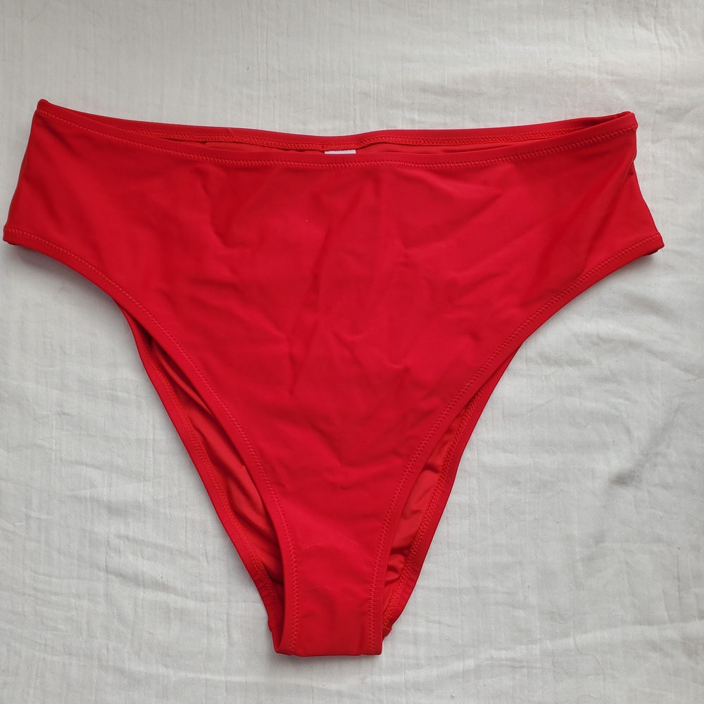 NWT RELLECIGA Red Bikini Bottom Size XL